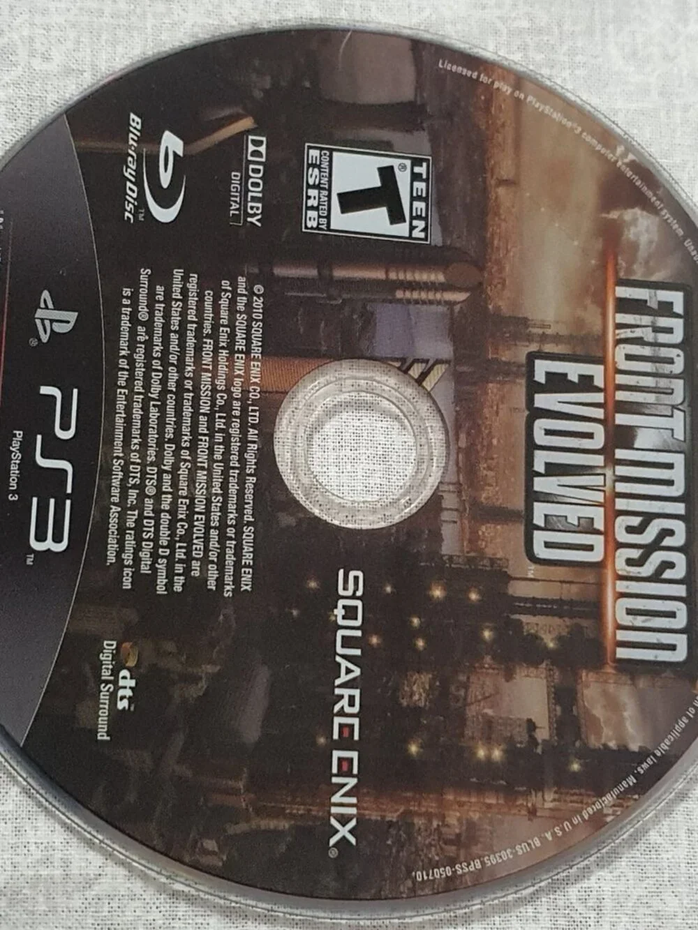 Front Mission Evolved (Sony PlayStation 3, 2010) Disc Very Good